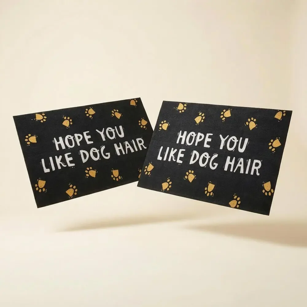 Set of 2 Hope You Like Dog Hair Indoor/Outdoor Rug | 34